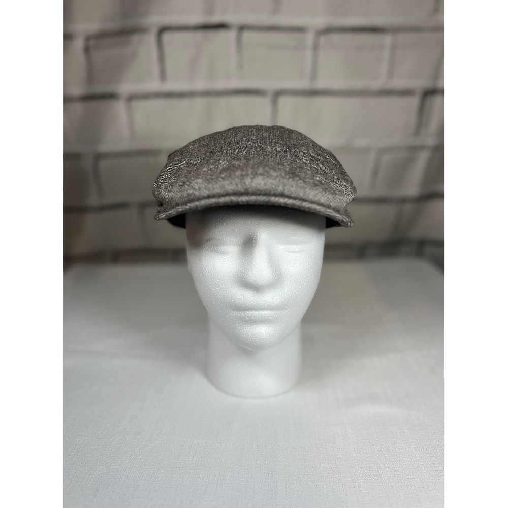 District Flat Cap Left Hand Brewing Co Herringbone Ivy Hat Brown Grey L/XL